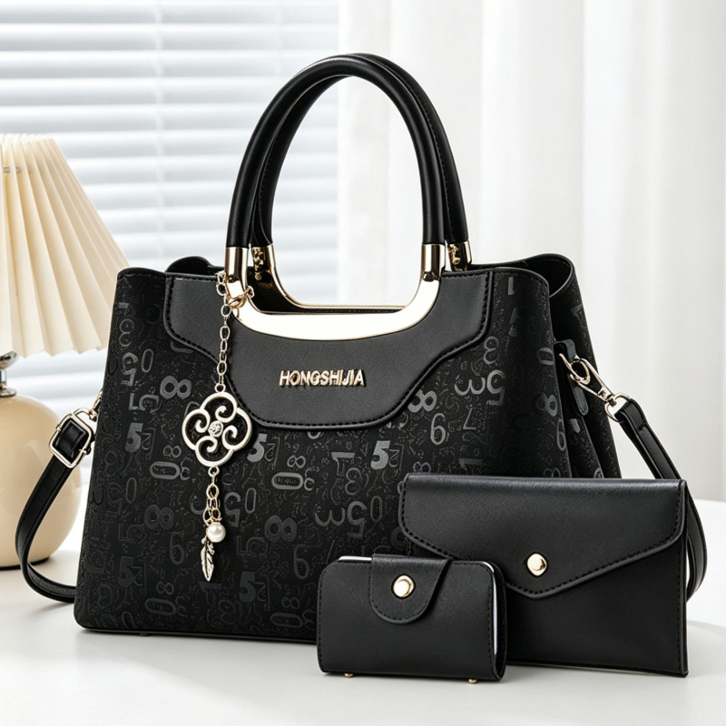 Luxury Bags For Women - 3 Parçalı Moda Kadın Çanta Seti,
