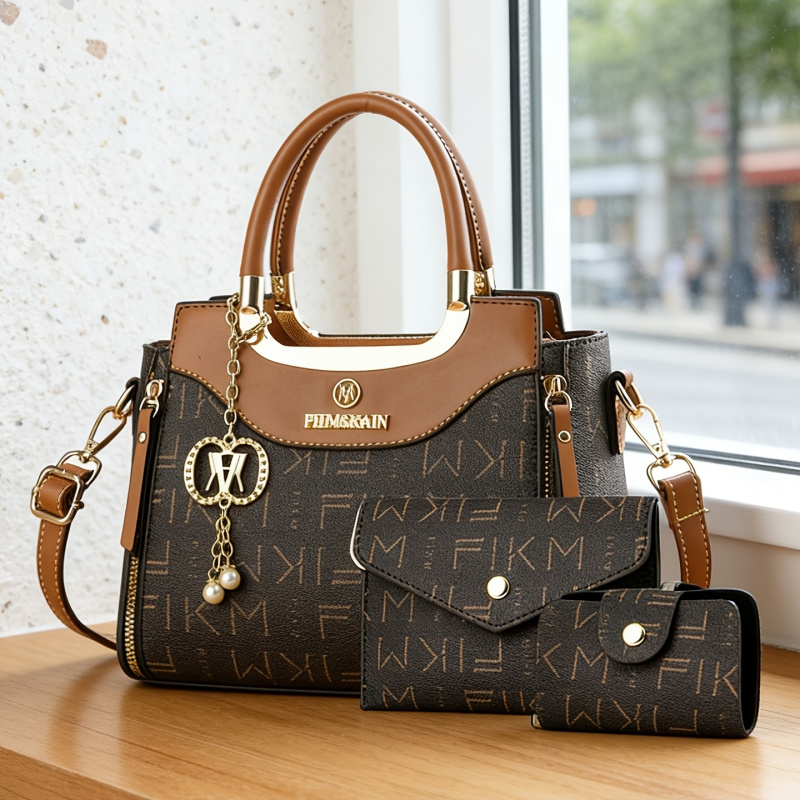 Luxury Bags For Women - 3 parçalı hafif lüks baskılı harfli