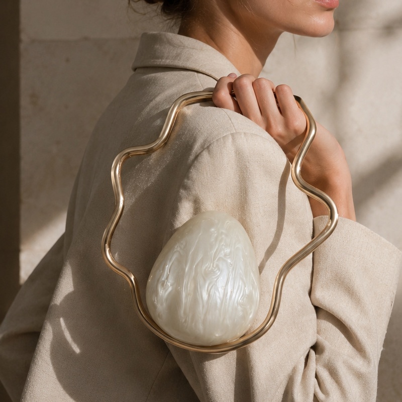 Luxury Bags Vendor - Kadınlar için mini akrilik yumurta çanta,