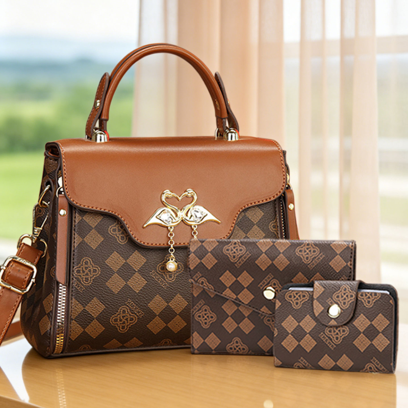 Luxury Bags For Women - 3 parçalı kadın çanta seti, hafif
