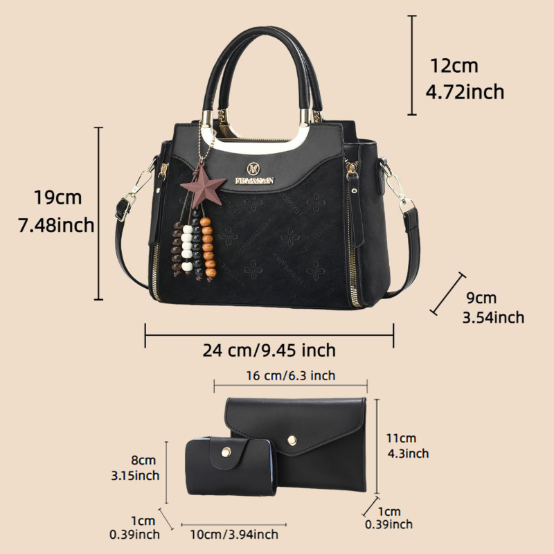 Şık kadın çantası, düz renk, l - Luxury Bags For Women incelemesi ve fiyatı