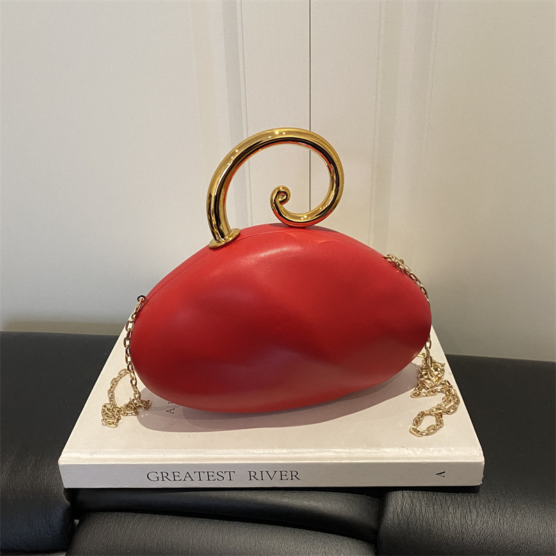 Lüks Kavisli Çakıl Taşı Şeklin - Mini Bag Evening Clutch incelemesi ve fiyatı