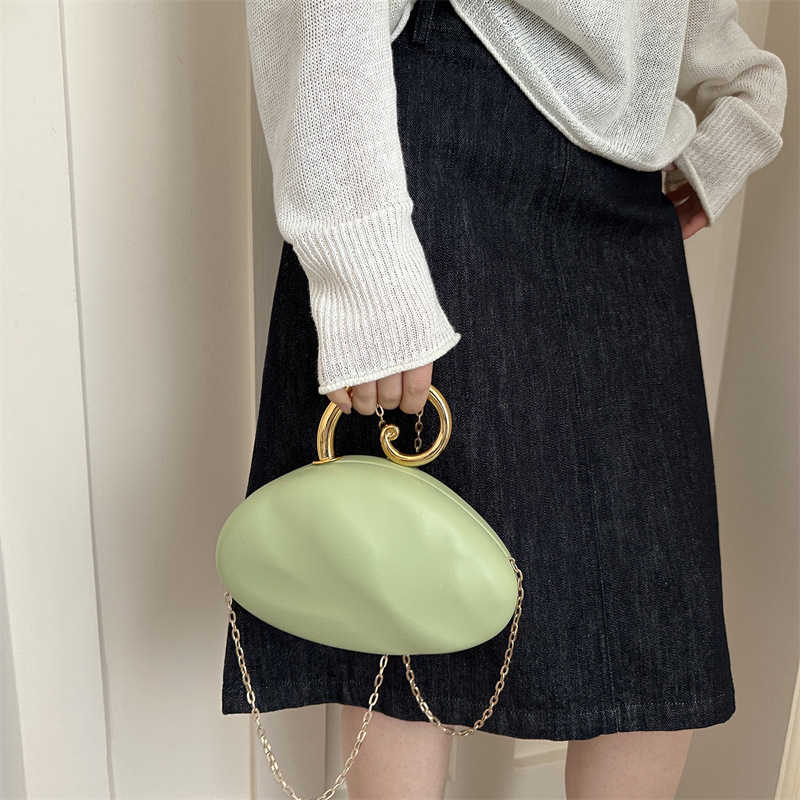 Lüks Kavisli Çakıl Taşı Şeklin - Mini Bag Evening Clutch incelemesi ve fiyatı