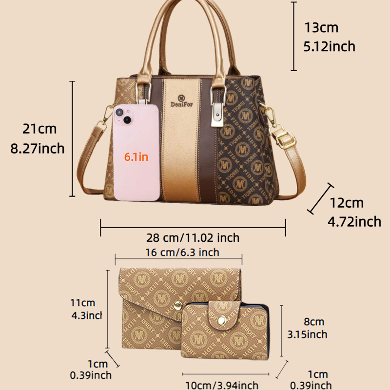 3 parçalı, eklemeli tasarımlı  - Luxury Bags For Women incelemesi ve fiyatı